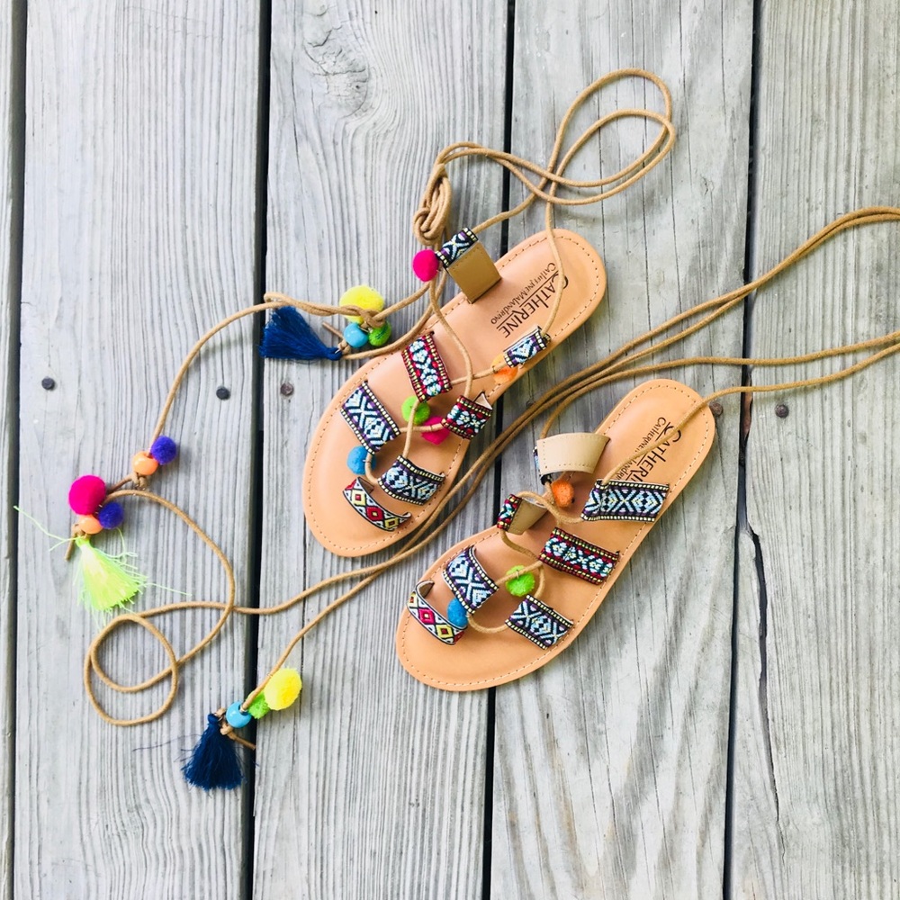 New Pom Pom Sandals by Catherine Malandrino